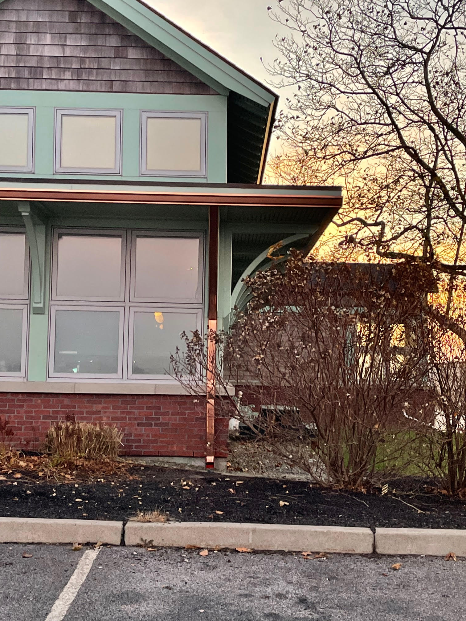 residential gutter installation with copper